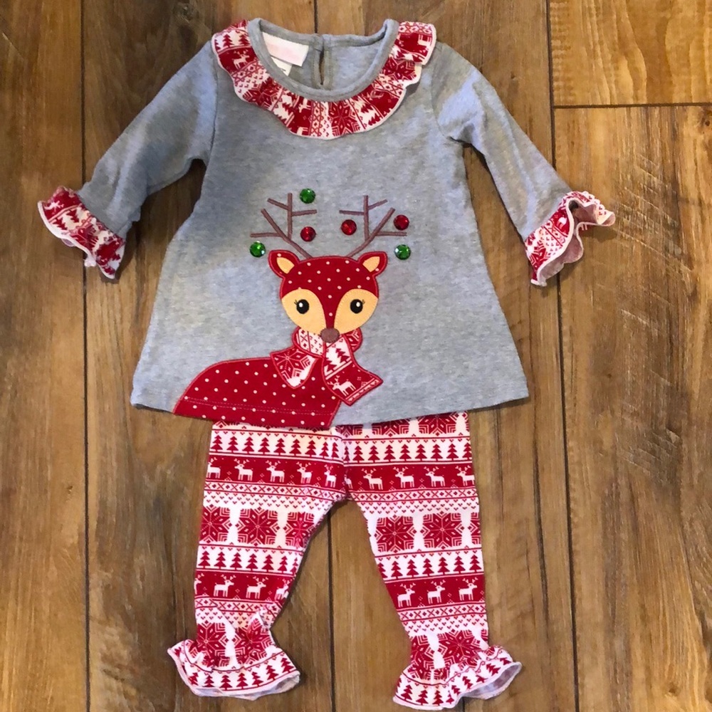 Baby Girl Christmas Outfit 6-9 Months